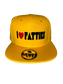 I LOVE (heart) FATTIES - flat brim