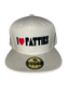 I LOVE (heart) FATTIES - flat brim