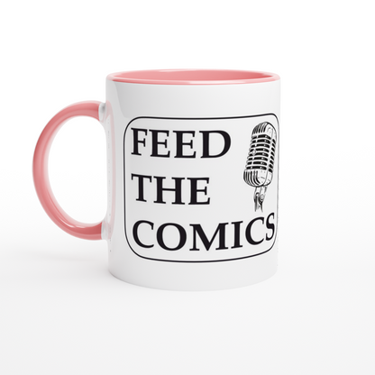 Feed the Comics - White 11oz Ceramic Mug with Color Inside
