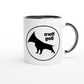 The Right-Handed Horn Dog - White 11oz Ceramic Mug with Color Inside